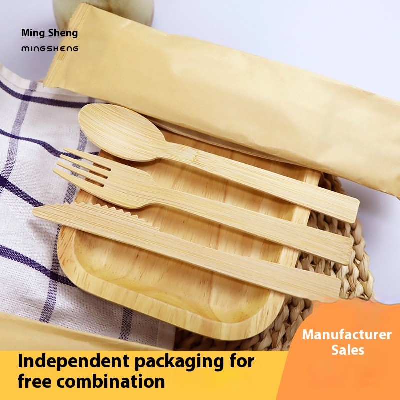 Bamboo Cutlery Set Factory - Custom Logo Eco-Friendly Spoon Fork