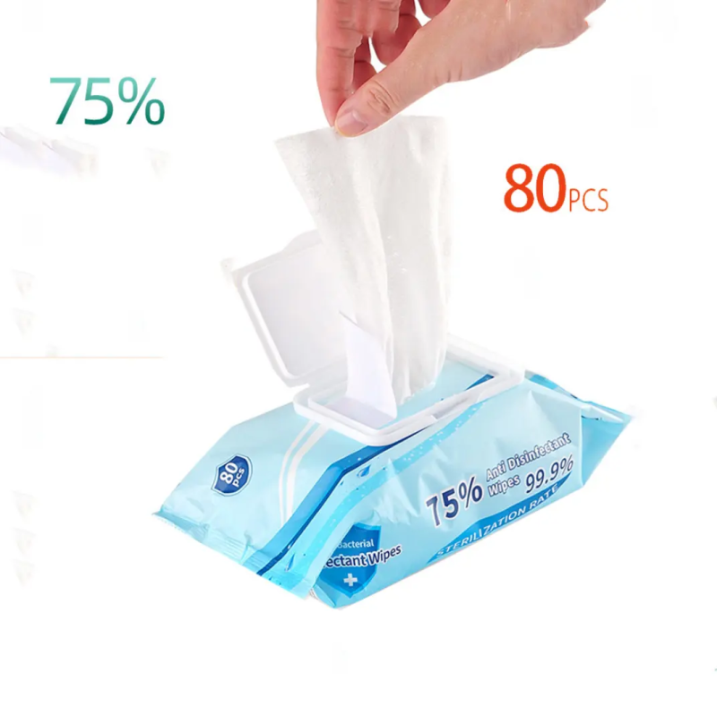 Alcoholic Wet Wipes Supplier - Customizable 80pcs 75% Personal Care