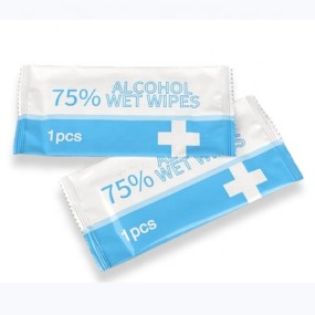 Alcohol Wet Wipes Manufacturer - Portable 1-Piece 75% High Cleanliness