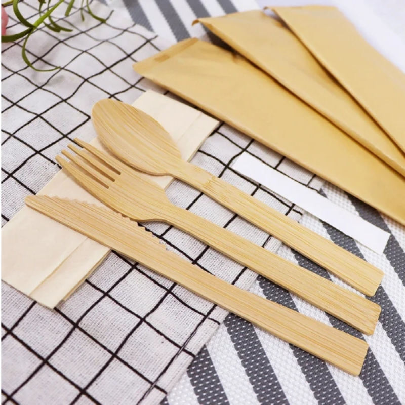 Bamboo Cutlery Manufacturer - Hot Sale Custom Logo Eco-Friendly Set