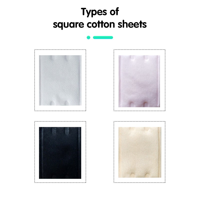 Cotton Pad Supplier - Customized Natural Disposable Pink Black Cotton Pad Eco Friendly Square Cleaning Cotton