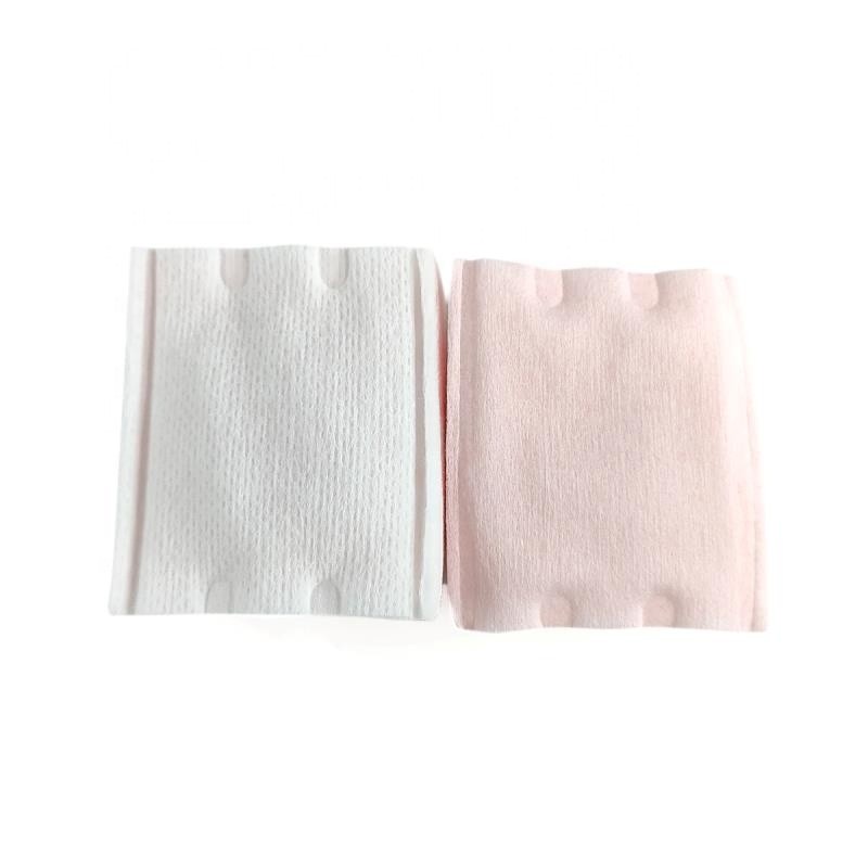 Cotton Pad Supplier - Customized Natural Disposable Pink Black Cotton Pad Eco Friendly Square Cleaning Cotton