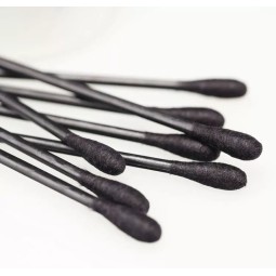 Cotton Swabs Manufacturer - Manufacture in China Daily Ear Use Black Single Packing Plastic Cotton Swabs Paper