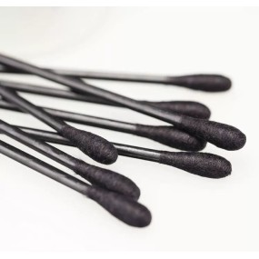 Cotton Swabs Manufacturer - Manufacture in China Daily Ear Use Black Single Packing Plastic Cotton Swabs Paper