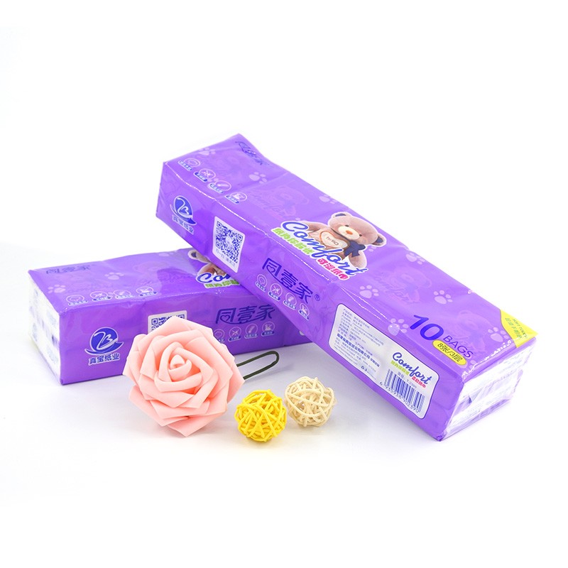 Portable Tissue Factory - Factory Direct Sales Small Packet of Portable Paper Handkerchief Facial Tissue Silk
