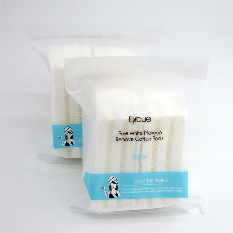 Cotton Pads Factory - Hot Selling 250pcs Disposable Cotton Facial Make Up Remover Pads Cosmetic Square Cotton