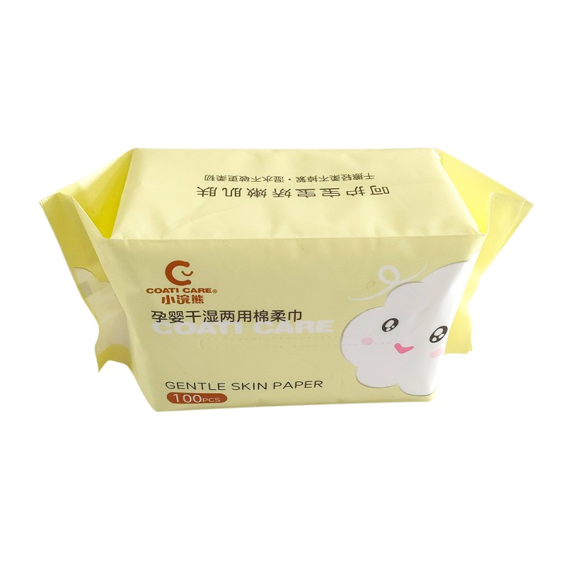 Cotton Towel Factory - Factory Wholesale Dry and Wet Double Used Facial Cosmetic Cotton Disposable Soft