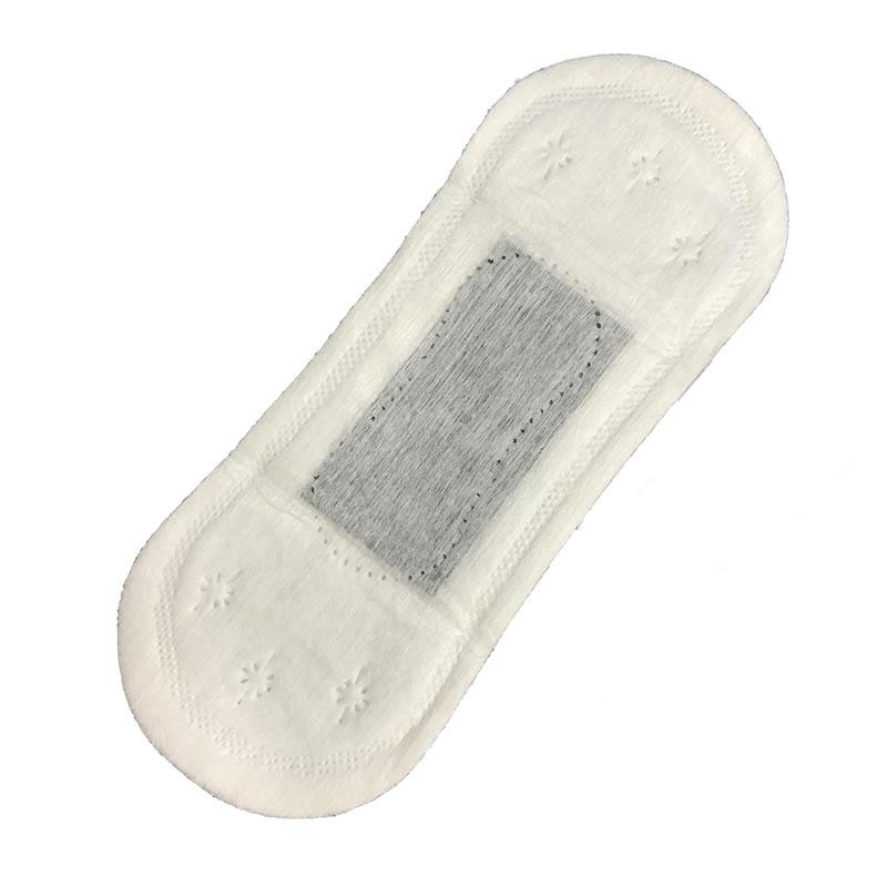 Sanitary Pads Factory - PL1614X Korea Hot Selling 160mm Ultra Thin Black Thong Herbal Mint Panty Liners Sanitary Pads