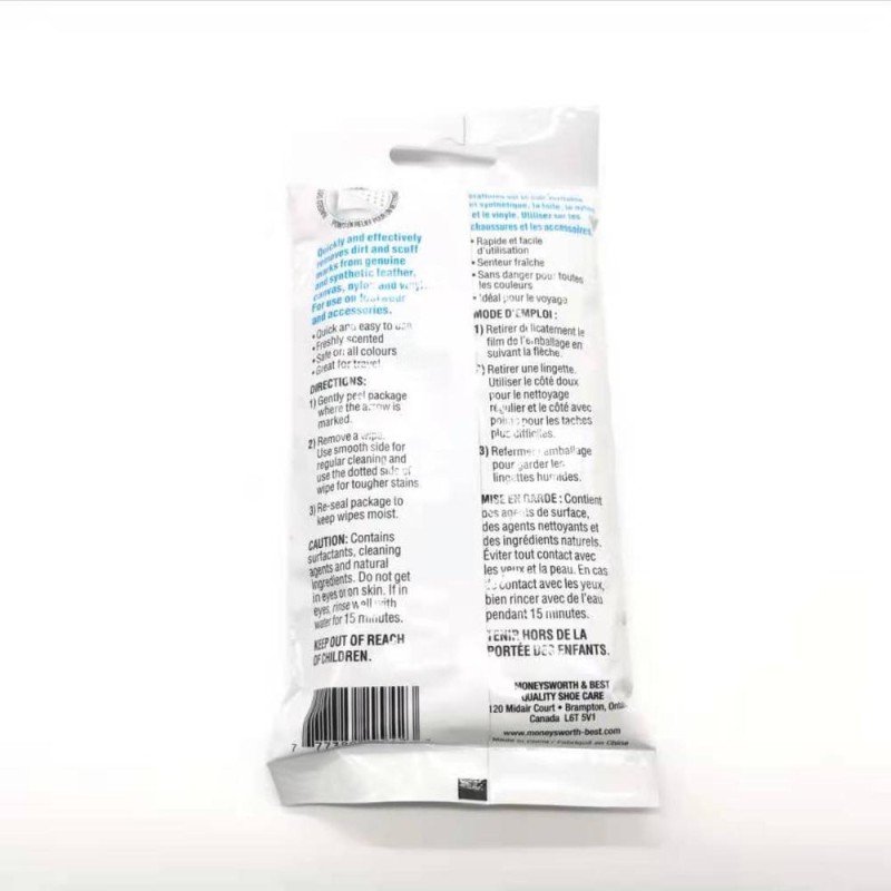 Shoe Wipes Supplier - Travel Ecofriendly Deep Cleaning Plastic Dot