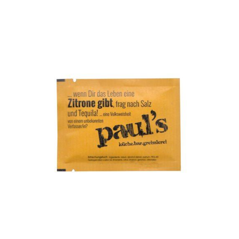 Cotton Wet Wipes Supplier - Single Pack Fast Food Biodegradable