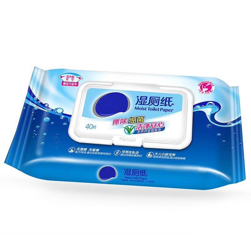 Moist Toilet Tissue Supplier - 40 Pcs Travel Pack Flushable