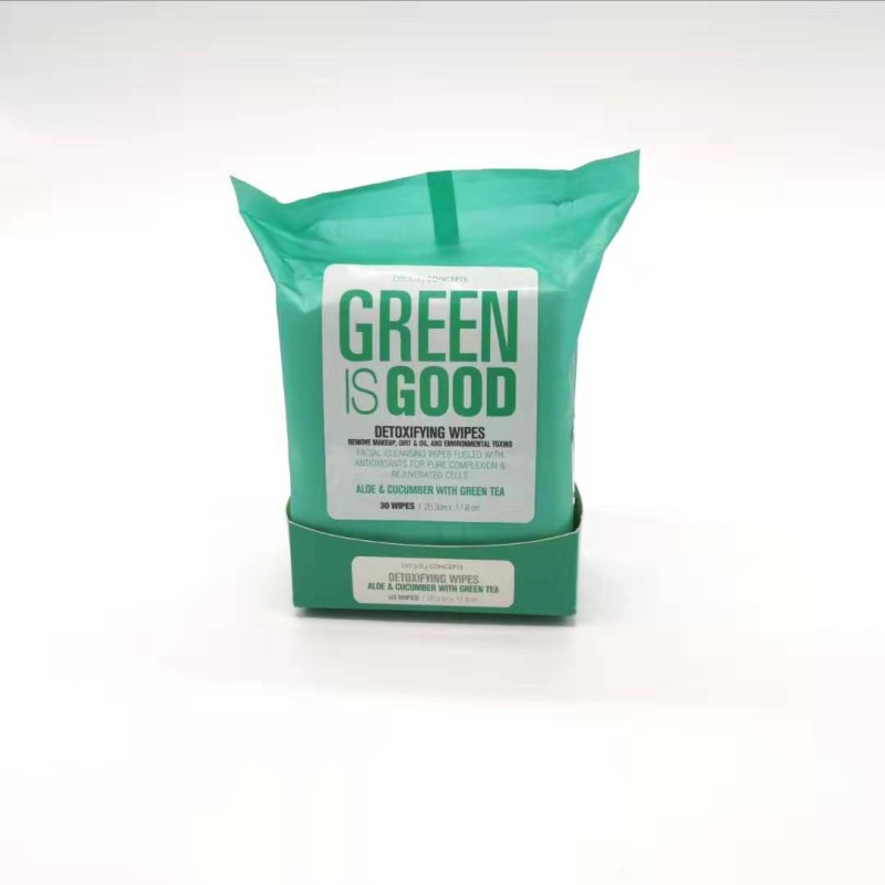 Facial Makeup Remover Wipes Factory - 30 Counts Biodegradable Sensitive