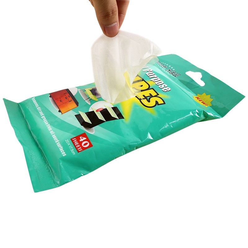 Household Cleaner Wipes Factory - 40 Pcs Biodegradable Hygiene