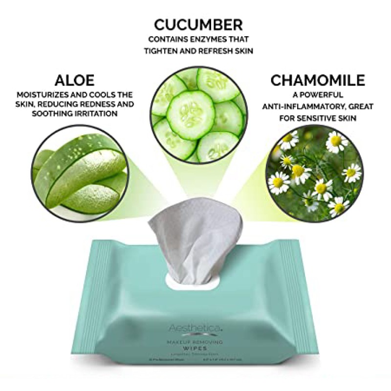 Facial Makeup Remover Wipes Factory - 30 Counts Biodegradable Sensitive