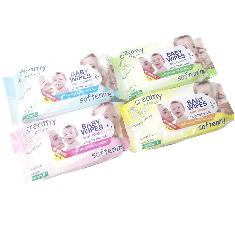 Baby Shower Wipes Supplier - 80 Counts Retail Pack Natural Care