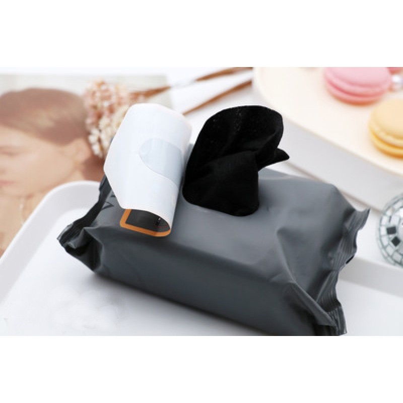 Charcoal Facial Wipes Factory - 30 Counts Biodegradable Travel Makeup