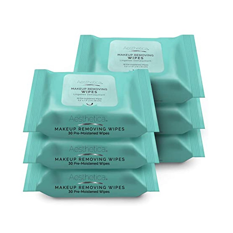 Facial Makeup Remover Wipes Factory - 30 Counts Biodegradable Sensitive