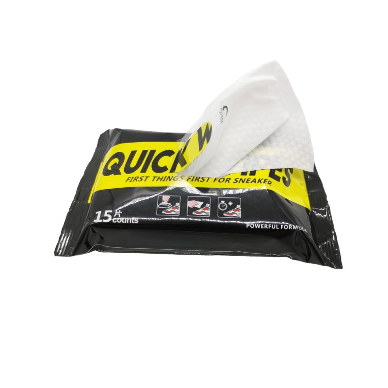 Sneaker Wipes Manufacturer - 15 Pcs Travel Biodegradable Quick