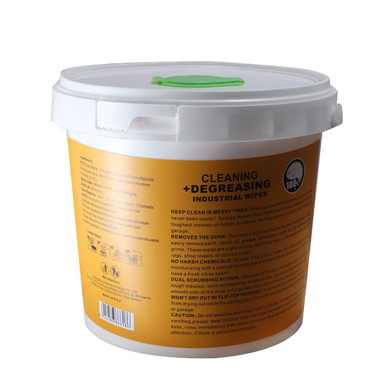 Heavy Duty Wipes Factory - 100 Counts Industrial Automotive Hand