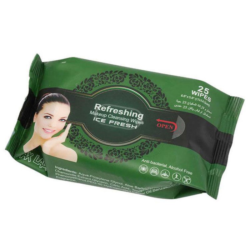 Herbal Makeup Wipes Supplier - 25 Pcs Natural Non Allergic Eyes