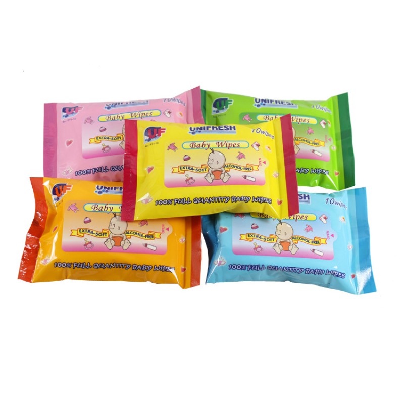 Biodegradable Baby Wipes Manufacturer - 15 Counts Cotton Wet Wipes