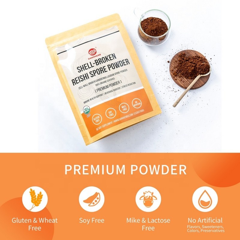 USDA Organic Reishi Mushroom Powder Manufacturer - OEM Custom with 4% Triterpenes