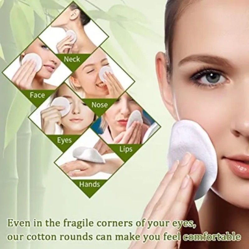 Cotton Pads Factory - OEM Premium Round Disposable Cotton Facial Make up Remover Pads Cleaning Skin Care Organic