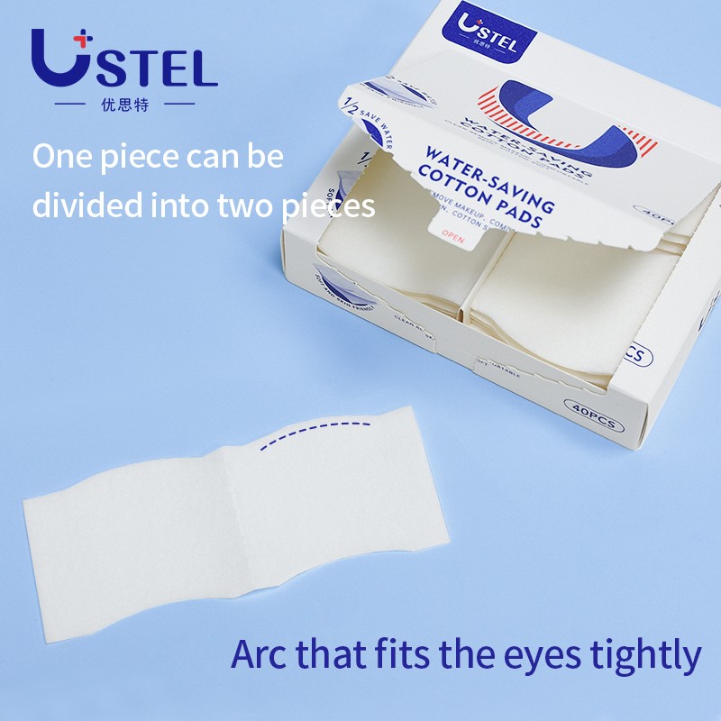 Cotton Pads Supplier - Ustel Disposable Cotton Facial MakeUp Remover Pads Hot Sale Cosmetic Square Cotton Pads