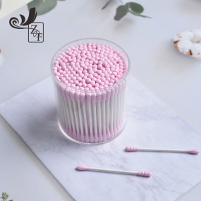 Eco Swabs Supplier - Eco Makeup Ear Cotton Buds Stick Bamboo Cotton Swab Lipstick for Packed Plastic Box