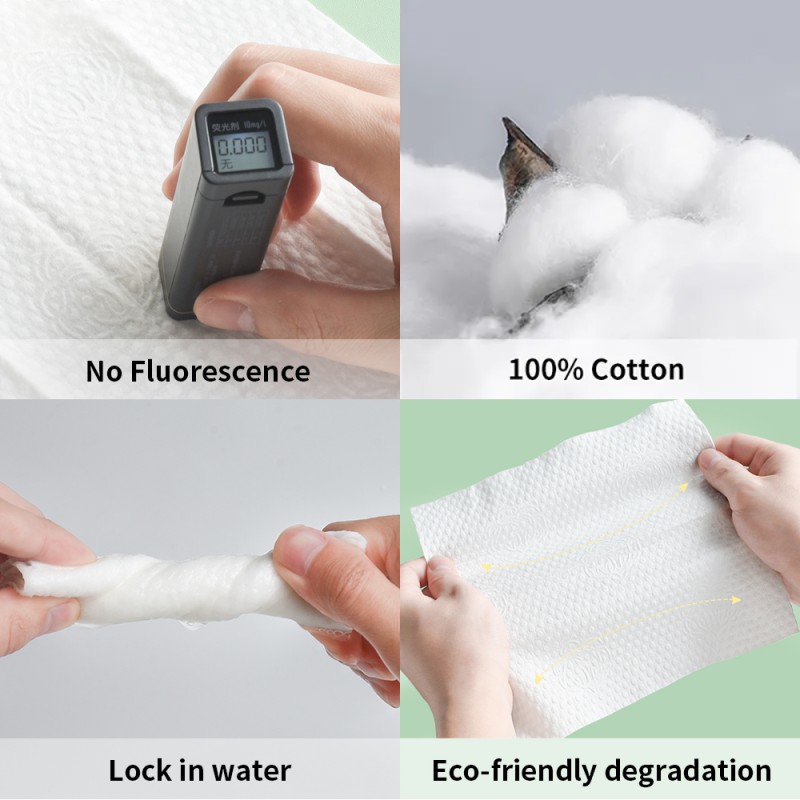 Face Wipes Manufacturer - OEM Face Cleansing Dry Towel Wipes Tissue Private Label Makeup Remover Disposable Cotton