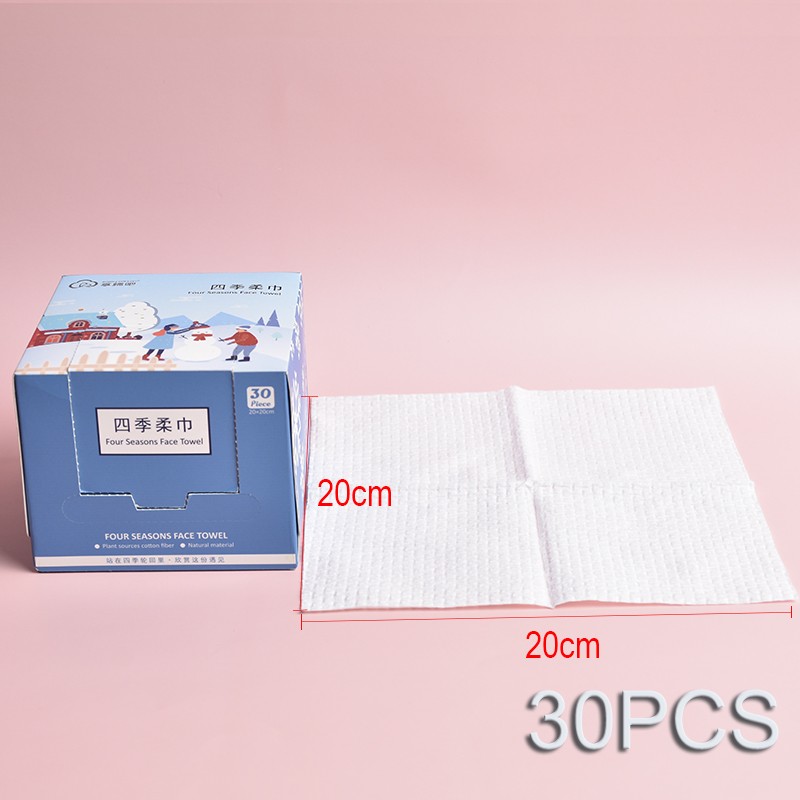Face Towels Factory - OEM Custom Square Biodegradable Organic Sanitary Makeup Paper Box Disposable Face Towels