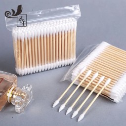 Cotton Buds Supplier - Customization Round Box Organic Sanitary Biodegradable Pointed Cotton Buds Swabs Bulk