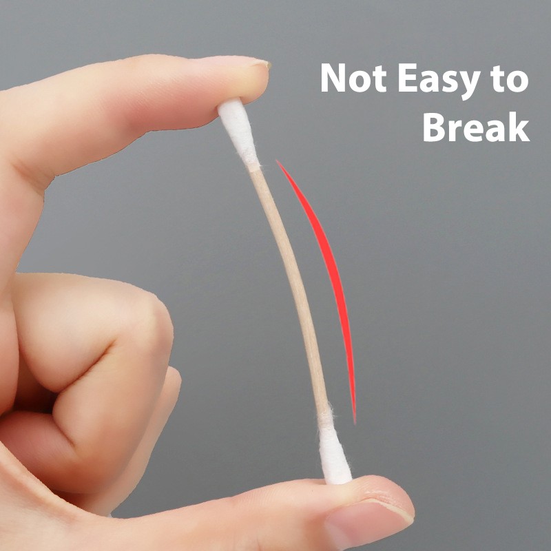 Alcohol Swabs Factory - Microfiber Alcohol Filled Liquid Cotton Swab Organic Cotton Tip Bud in Plastic Stem