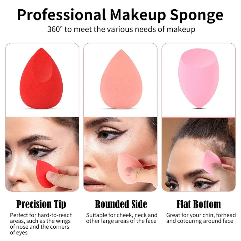 Makeup Sponge Supplier - Liquid Foundation Powder Application Beauty Sponge Set Customizable Private Label