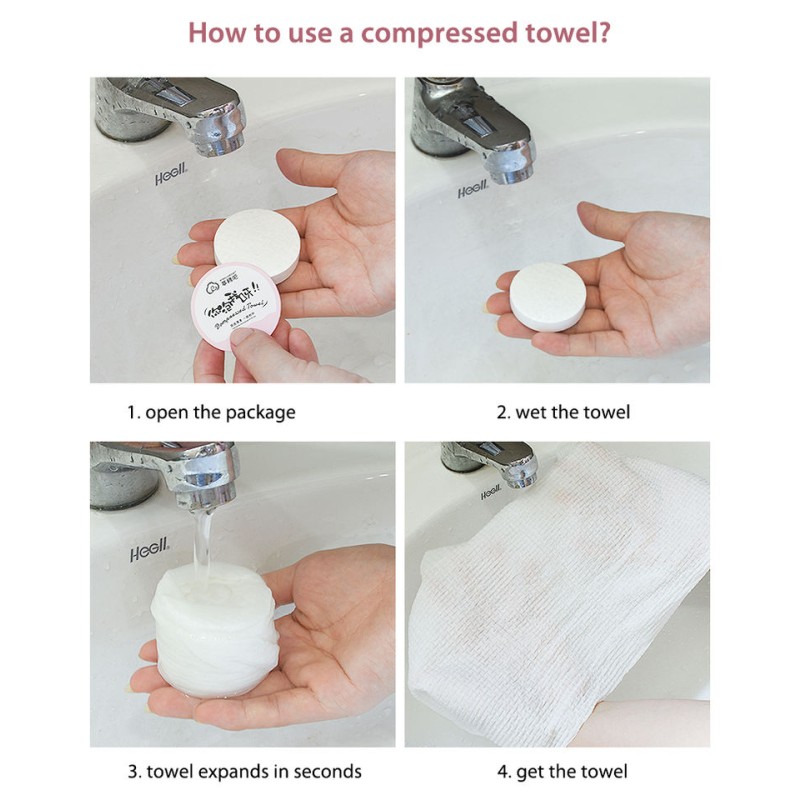 Compressed Towel Manufacturer - OEM Custom Bagged Tablets High Quality Mini Magic Compressed Bath Towel Disposable