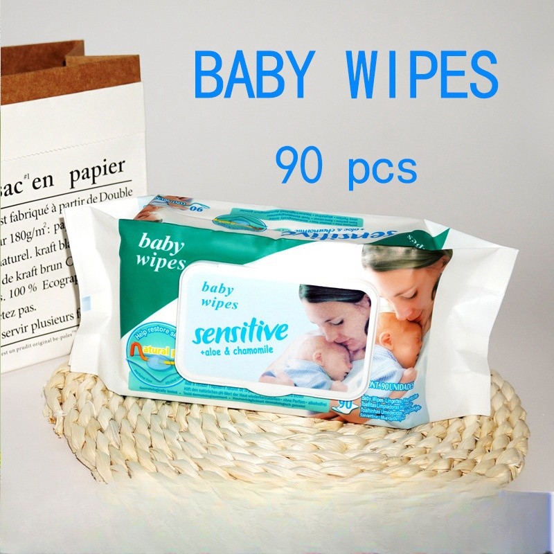 Baby Wipes Supplier - Custom Size Logo Soft Care Baby Wet Wipes Newborn Water Cleansing Wipes with Logos