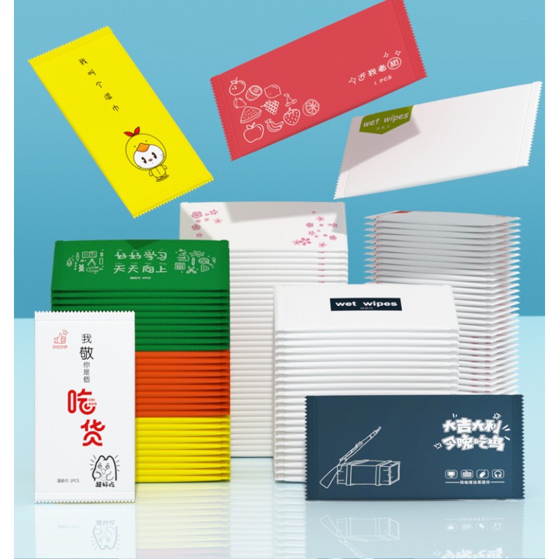 Wet Tissues Supplier - Wholesale Custom Logo Eco-Friendly Single-Use Non-Woven Disposable Wet Tissues Restaurant