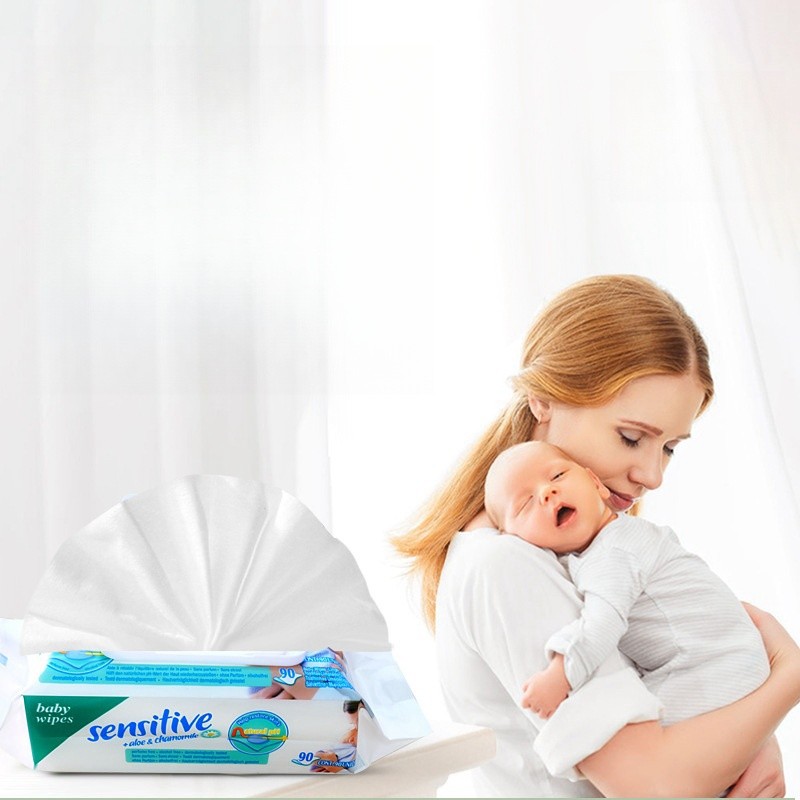 Baby Wipes Supplier - Custom Size Logo Soft Care Baby Wet Wipes Newborn Water Cleansing Wipes with Logos