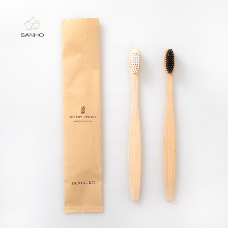 Hotel Toothbrush Manufacturer - Wholesale Price Soft Bristles Wooden Bamboo Cheap Disposable Hotel Toothbrush