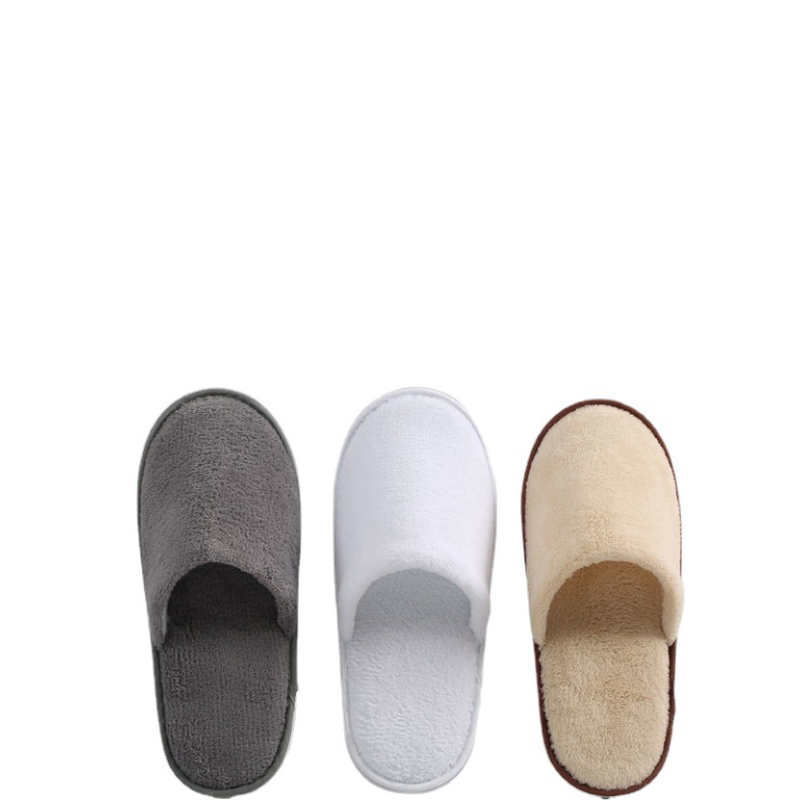 Hotel Slippers Supplier - Factory Direct Eco-Friendly Disposable Terry Cloth Hotel Bath Slippers Soft Travel