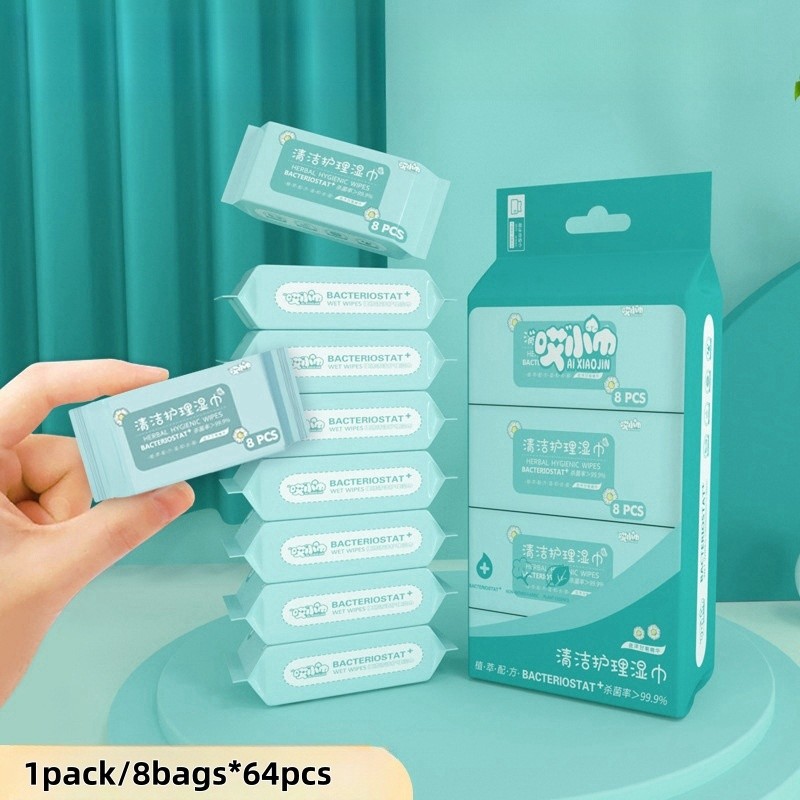 Wet Wipes Factory - Factory Wholesale 64 Mini Pure Water Wet Clean Wipes Skin-Friendly Cleansing Wipes