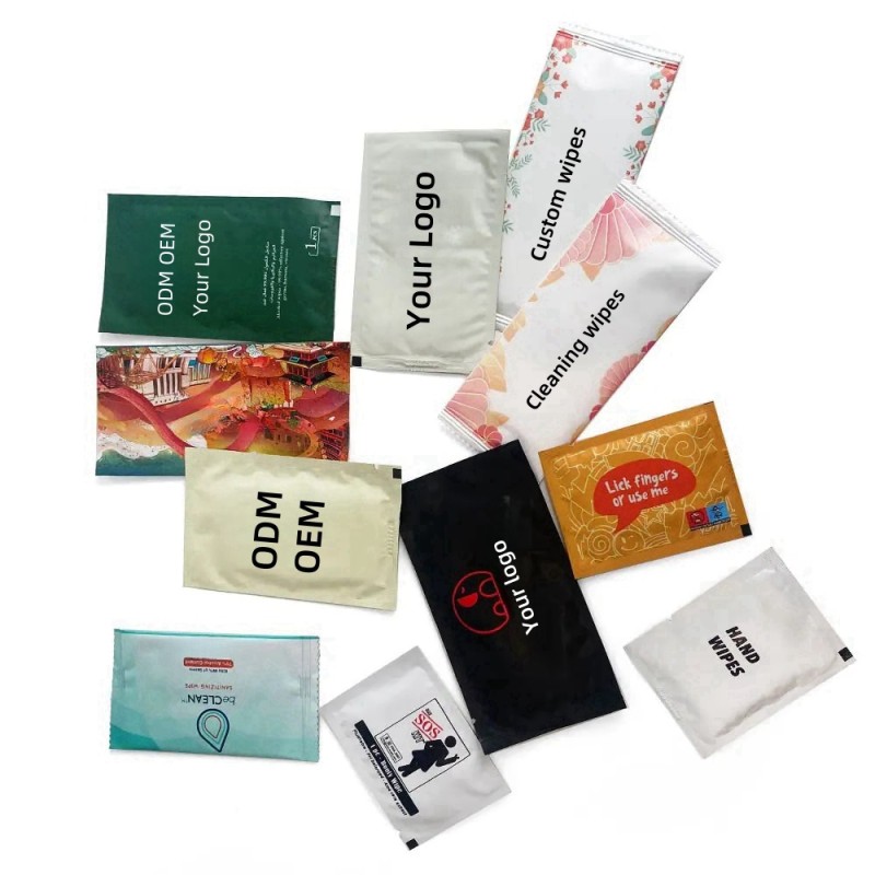 Cleaning Wipes Factory - Custom Design Single Packed Cleaning Wet Tissue Individual Hand and Mouth Wipes