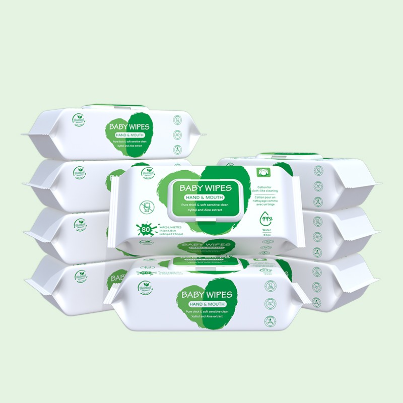 Baby Wipes Supplier - OEM ODM Fragrance Free Mouth and Hands 72ct Baby Wet Wipes with Aloe Vera Bulk