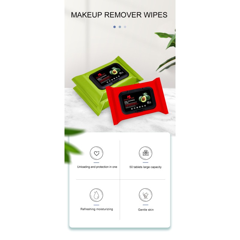 Face Cleaning Wipes Supplier - Private Label Lingettes De Maquillantes Wipes Face Cleaning Wipes with Plastic Cover