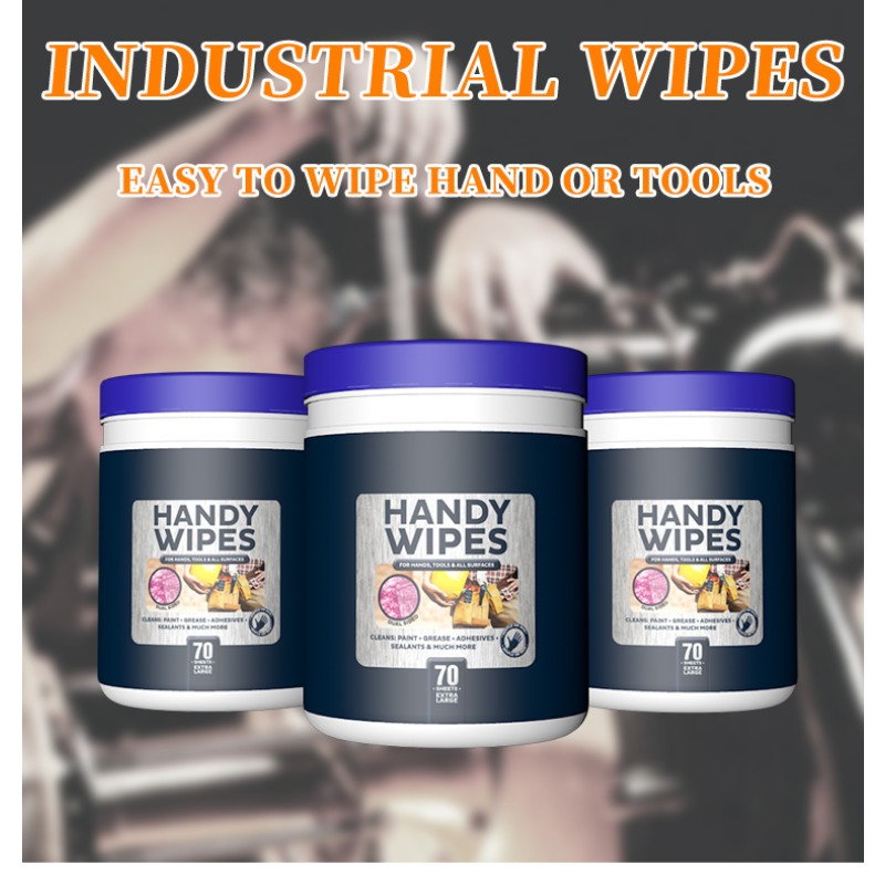 Industrial Wipes Manufacturer - Heavy Dirty Abrasive Nonwoven Wet Wipes in Barrel Industrial Wet Wipe Bulk