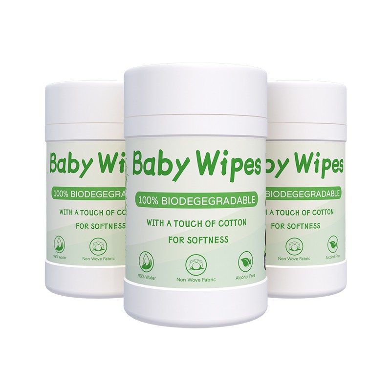 Baby Wipes Manufacturer - OEM ODM Barrel Paper Packaging Antibacterial Sensitive 100% Bamboo Baby Wet Wipes