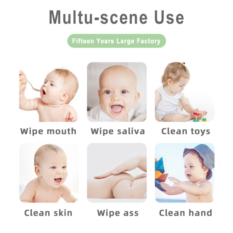 Baby Wipes Factory - Factory Directly Sells Eco-Friendly Baby Wipes Soft Fragrance Wet Feminine Wipes 80pcs