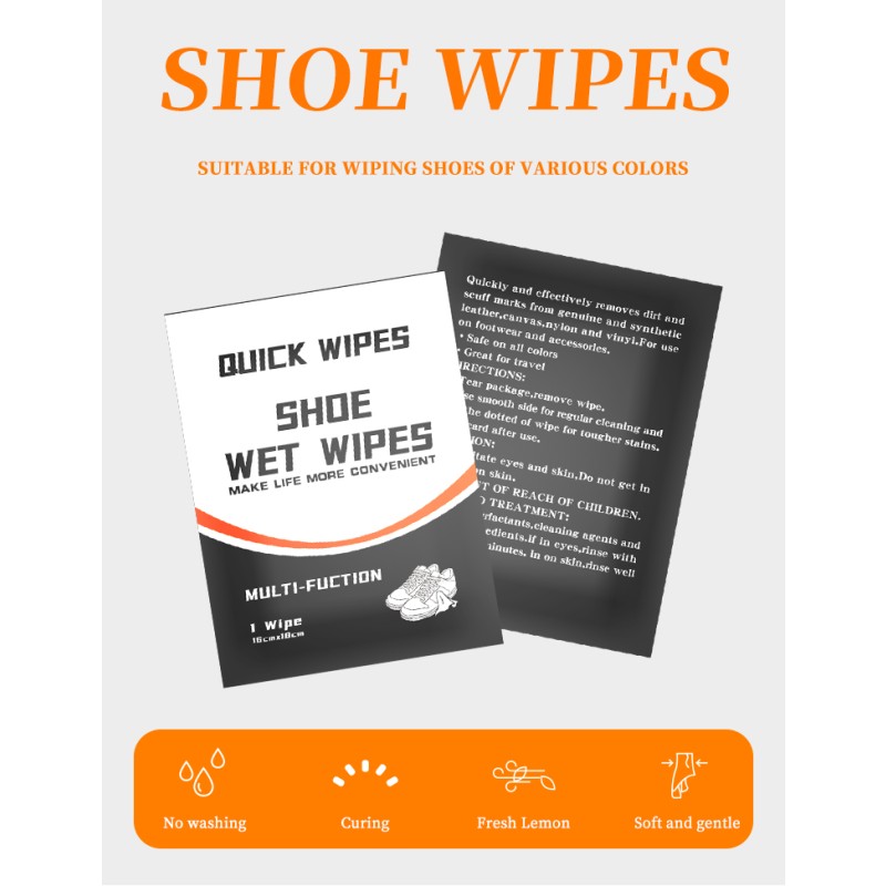 Sneaker Wipes Factory - Quick Clean Wipes Shoe Wipes Disposable Sneakers Clean Shoes Wet Wipes Efficient