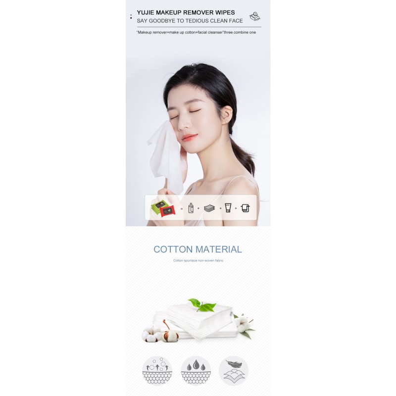 Facial Wipes Supplier - Pre-moistened Towelette Hydrate Cotton Makeup Remover Facial Wipes Gentle Formula