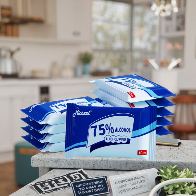 Alcohol Wipes Manufacturer - RTS 10 Bags 75% Disinfectant